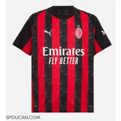 Muški Nogometni Dres AC Milan Santiago Gimenez #7 Domaci 2025-26 Kratak Rukav Muški Nogometni Dres AC Milan Santiago Gimenez #7 Domaci 2025-26 Kratak Rukav